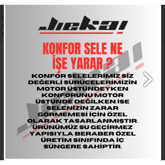 DİO VE BENZERİ MOTORLAR UYUMLU KONFOR SELE LÜKS KALİTE