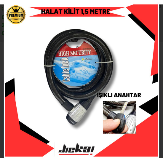 1.5 METRE GÜÇLENDİRİLMİŞ HALAT ZİNCİR 2 ANAHTARLI
