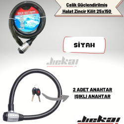 1.5 METRE GÜÇLENDİRİLMİŞ HALAT ZİNCİR 2 ANAHTARLI
