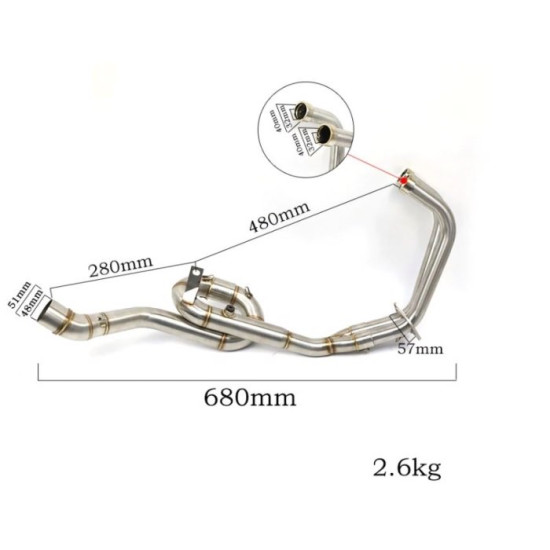 YAMAHA MT25 - R25 SALYANGOZ BORU HEADERS