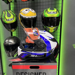 MH FULL FACE KASK WHİTE BLUE RED