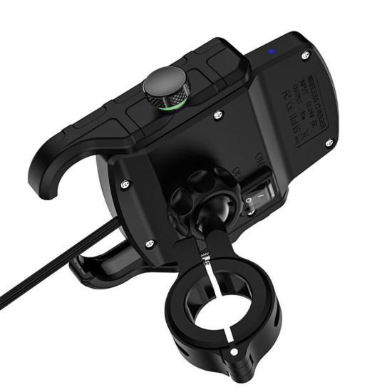 Nukrotech SF PLUS Wireless Şarjlı ve TYPE C Motosiklet Telefon Tutucu