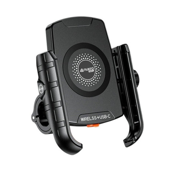 Nukrotech SF PLUS Wireless Şarjlı ve TYPE C Motosiklet Telefon Tutucu