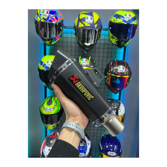 AKRAPOVİC SİYAH RENK 33 CM EGZOZ